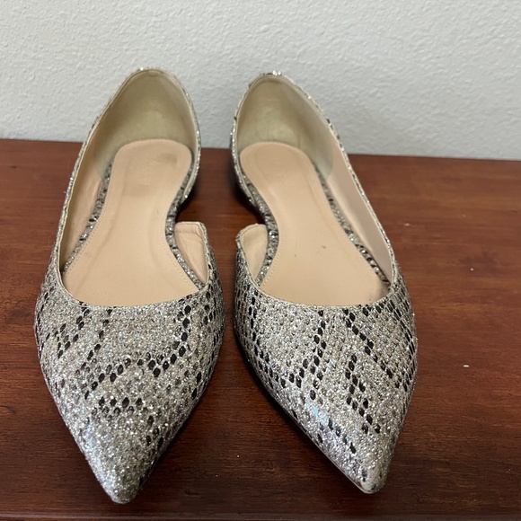 Sparkly J. Crew d'orsay flats - Picture 2 of 4
